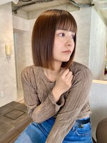 サンルーム(SUN room)&nbsp;切りっぱなしボブぷつっとボブオン前髪縮毛矯正