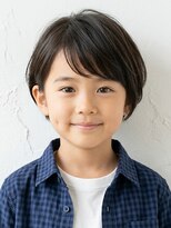 と和 巣鴨 都会的キッズレイヤーショート/流しバング