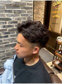 神田/刈り上げセンターパート/波巻きツイストスパイラル