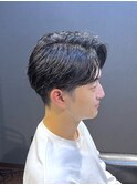 ビジネスカジュアル ツーブロックショート 七三サイドパート