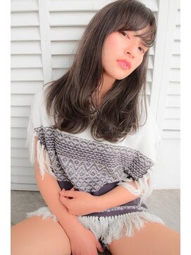 アリー 原宿 表参道(ALLY) [ALLY阿部]Wグレージュ×リラックスウェーブ×シースルーバング