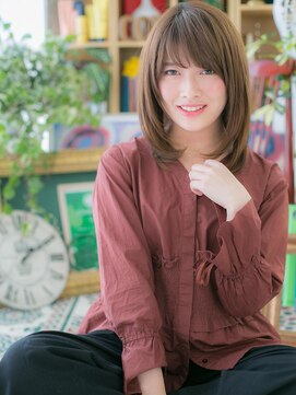 カバーヘア イヴ 戸頭店(COVER HAIR EVE) *EVE戸頭* 好感度大!斜めバングのツヤ感ワンカールa