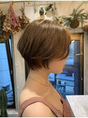 大人かわいい小顔ひし形くびれショートボブ