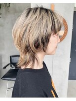 テトヘアー(teto hair)&nbsp;ツートンカラー　インナー　ブラック　グラデーション　ブリーチ