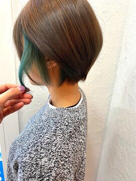 リコ 池袋東口店(Liko) 【Liko　池袋】インナーカラーグリーン×ブラウン【池袋】368