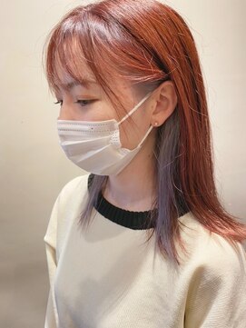 クローバー(CLOVER) インナーラベンダーグレーのピンクアッシュミディアム