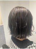 切りっぱなしボブ×シルバーアッシュ