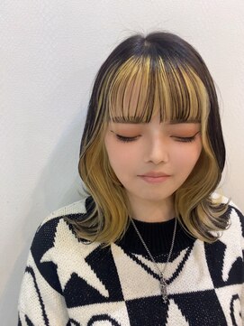 ヘアーサロン デライト(DELIGHT) セミロングツートンカラー