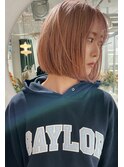 【心斎橋hen】トーンベージュの切りっぱなしボブ