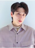 【中村飛鳥】メンズナチュラルセンターパート/爽やか黒髪七三