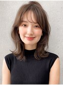 大人可愛いシースルーバングうる艶髪サイドバングくびれレイヤー