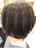 白髪ぼかしハイライト ショート ナチュラル