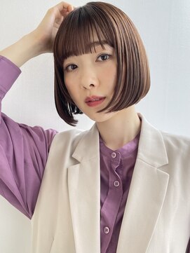 コレクティブワーク 表参道 渋谷(COLLECTIVE WORK) まとまるボブ　ミニボブ　ベージュカラー　髪質改善　オージュア