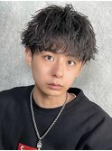ソフトツイストパーマ刈り上げツーブロックマッシュ束感ショート