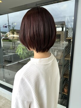 ナンバー(number+) 20代30代大人可愛い小顔ショート丸みボブウルフカット