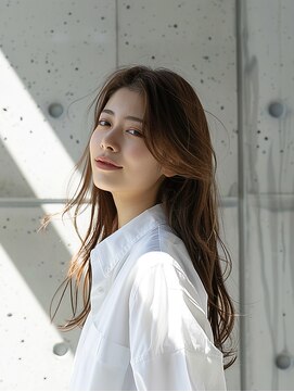 クラン 六甲道(Chlan) ナチュラルブラウンルーズカール