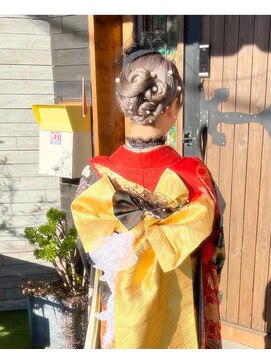 花璃美庵 レトロモダン　アップスタイル