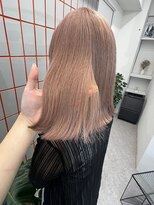 ペレ 栄店(PELE) デザインカラー/レイヤーカット/ウェットヘア/オリーブベージュ