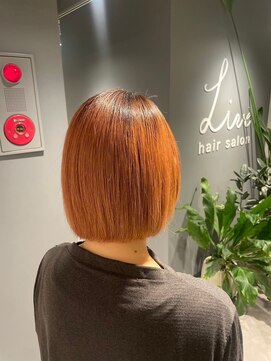 リブ(Live) オレンジベージュカラー 久米川美容室