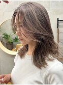レイヤーカット/ブラウン/韓国ヘアー/ブリーチ/恵比寿