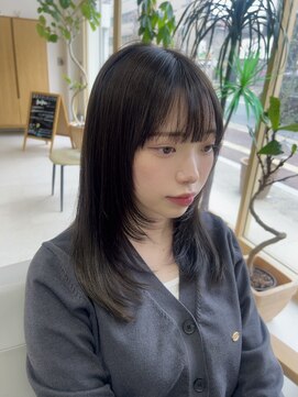 ミリ 奈良店(mm) レイヤーカット/ベージュ/オリーブカラー/グレージュ/奈良