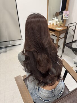 ハピネス 梅田茶屋町店(HAPPINESS) 韓国ヘア/レイヤーロング/ブリーチなし/ミルクティベージュ