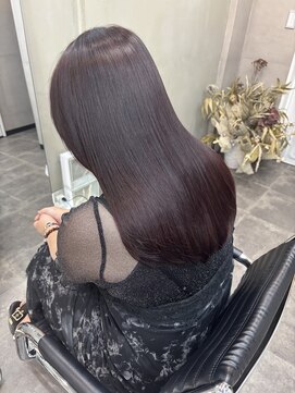 ファビ 渋谷(Fab) くびれヘア/暗めカラー/アプリコットオレンジ/縮毛矯正