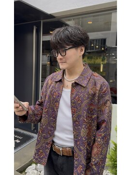 エムクール(M,cooL) ニュアンスパーマシースルーマッシュ韓国マッシュ