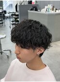 波巻きパーマ/波巻きスパイラルルーズパーマメンズパーマ