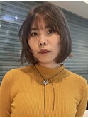 20代30代ボブレイヤーボブ顔周りレイヤー韓国風ボブハッシュボブ