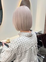 エンネ 新宿(enne)&nbsp;丸みショートボブ/ミルクティーベージュ/ホワイトベージュ