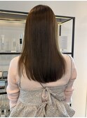 グレージュ　艶髪　髪質改善　ブリーチ　ピンクベージュ　韓国風