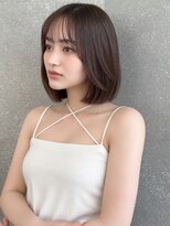 シー バイ ロンド 新宿(Sea by Lond)&nbsp;ワンホンレイヤ ー×ダークブルー[デジタルパーマ/ボブ/韓国]