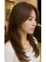 ソレイユ 新宿御苑前 (SOLEIL)&nbsp;197. レイヤーセミロング/ブラウンカラー/デザインカラー