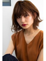 アコロン(acoron)&nbsp;小顔カット＿くびれセミディ＿アッシュカラー ＿【新宿】