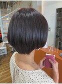 大人かわいい丸みショートボブ
