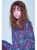 ウルフマッシュリバースカールホワイティアッシュワイドバング