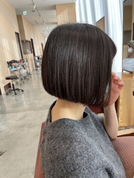ヒアカアヴェダ 東京ガーデンテラス店(Heaka AVEDA) ナチュラルボブ【30代/40代/ストレート/白髪染め】