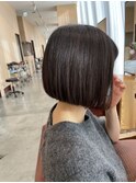 ナチュラルボブ【30代/40代/ストレート/白髪染め】