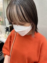 デイジー(Daisy) 天神 大名 福岡 前髪インナー ホワイト インナーカラーボブ