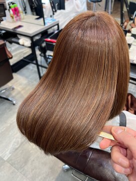 アディクト 東陽町西口(addict) 髪質改善で大人上品なツヤ髪に_ミルクブラウン_ボブ［東陽町］