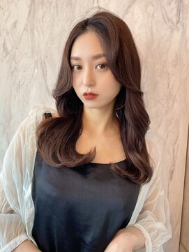 ルームバイシー 新宿(Loom. by Sea) 韓国風前髪/シルキーベージュ/グレージュカラー/斜めバング