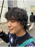 メンズウルフ × パーマ