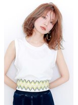 ラフィスヘアー アーツ 吉祥寺店(La fith hair arts)&nbsp;【La fith】 夏 オレンジ×ふんわりボブ