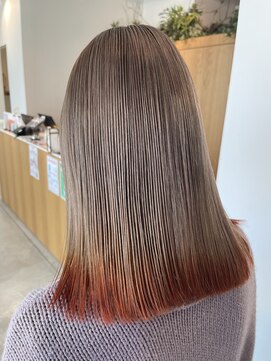 ハイネ(hyne) 裾カラーオレンジ