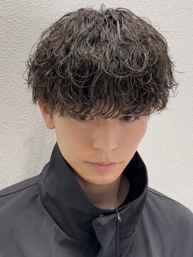 オーシャントーキョー 仙台(OCEAN TOKYO) 刈り上げ波巻きマッシュツーブロックショート韓国黒髪