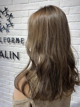 ヘア スパ ビューティー エールフォルム(HAIR SPA BEAUTY YELLFORME) ハイライト×オリーブベージュ