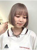 ミルクティーベージュレイヤーインナーカラーグレージュカラー