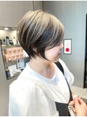 くびれショート/白髪ぼかし/アンブレラカラー/レイヤー/髪質改善