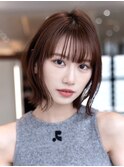 20代30代大人かわいい小顔くびれレイヤーカット前髪ボブウルフ